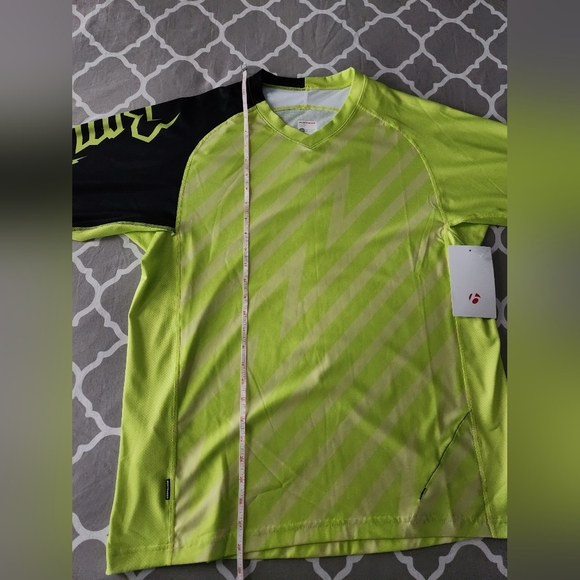 Bontrager Men's Mountain Bike Mtb Jersey Medium Hi-viz Rhythm Tech 3/4 Tee - Picture 7 of 8